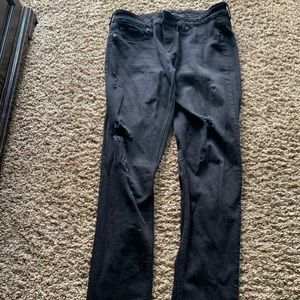 Maurices Distressed Black Jeans